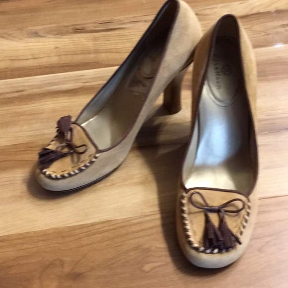 Cole Haan Shoes - Cole Haan suede loafer heels